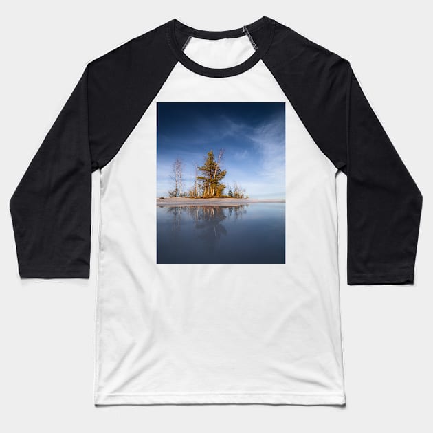 Trees at the lake Baseball T-Shirt by Juhku